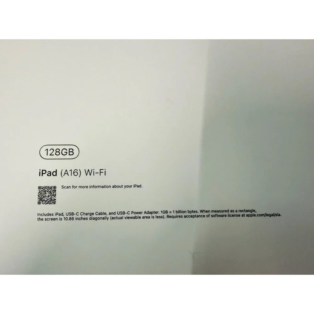 Apple iPad 11th Gen A16 128GB Wi-Fi Blue (EMPTY BOX ONLY) w/ Inserts 2025